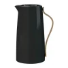 Stelton Emma Termokande 1,2 liter - Stål/træ - Sort