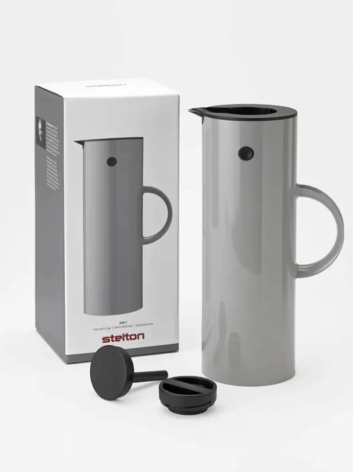 Stelton EM77 Termokande 1 liter - Glas/plastik - Light grey