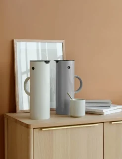 Stelton EM77 Termokande 1 liter - Glas/plastik - Light grey