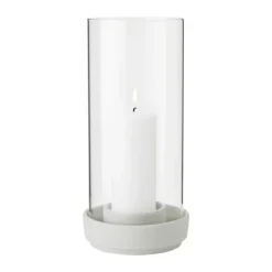 Stelton Hurricane Lysestage H 29 cm - Borosilikatglas/stentøj - Sand