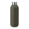 Stelton Keep Cool Termodrikkedunk 0,6 liter - Rustfrit stål/PP-plast - Brun
