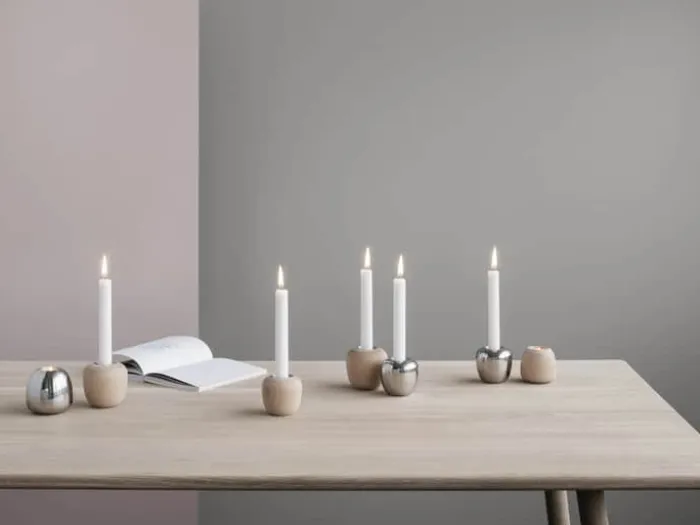 Stelton Ora Lysestage H 8 cm - Rustfrit stål