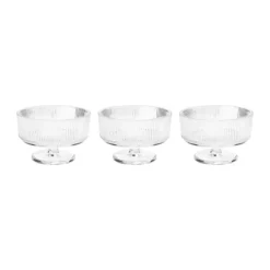 Stelton Pilastro skål - 3 stk. Ø 11 x H 11 cm -Glas - Klar