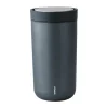 Stelton To Go Click Rejsekrus 20 cl - Rustfrit stål/plastik - Dark blue/metallic