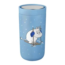 Stelton To Go Click Termokop 20 cl - Rustfrit stål/PP-plast - Moomin skiing