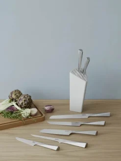 Stelton Trigono Santokukniv L 18 cm - Rustfrit stål/krom