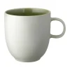 Studio Round North Krus 33 cl - Stentøj - Matte white/shiny moss