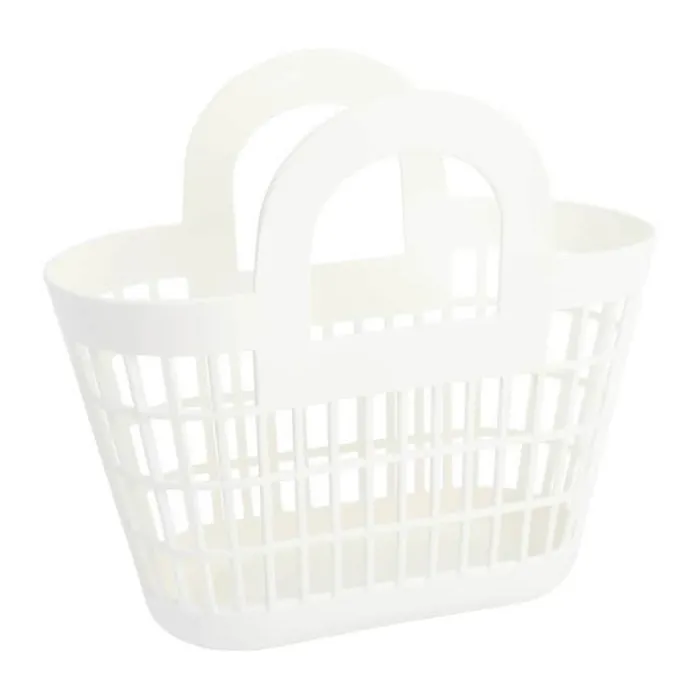 Sun Jellies Rosie Basket H 30,5 x B 17 x D 33 cm - 100% Genanvendeligt plastik - Cream