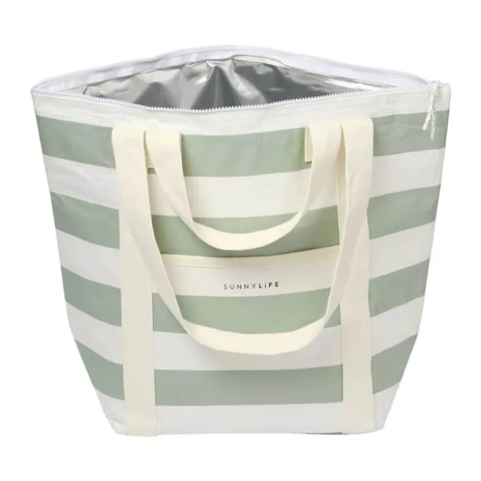 Sunnylife La Palma Køletaske H 41 x B 19 x L 49 cm - Plastik/bomuld - Sage