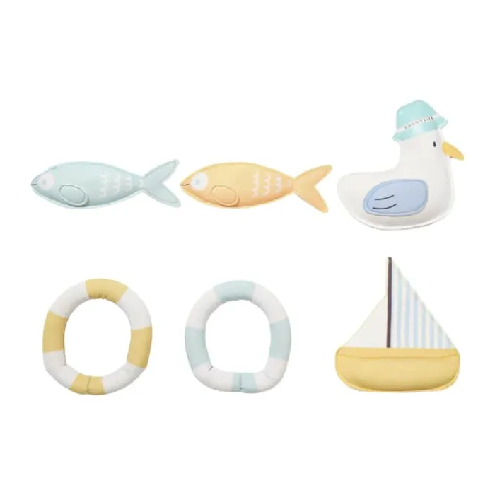 Sunnylife Sid The Seagull Badelegetøj - 6 dele B 32 x L 44 cm - Naturgummi/polyester - Multi