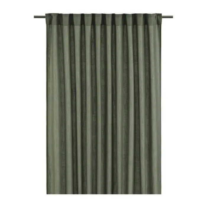 Svanefors Cecil Gardin - 2 stk. H 320 x B 145 cm - Polyester - Mos