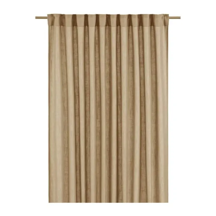 Svanefors Cecil Gardin - 2 stk. H 260 x B 145 cm - Polyester - Brun