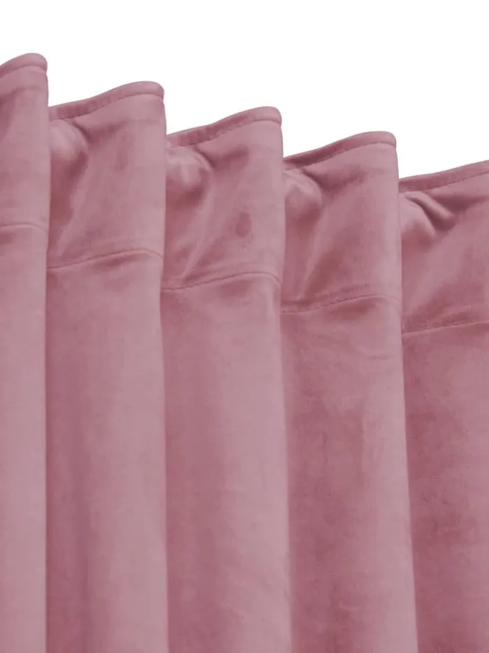 Svanefors Estrelle Gardin - 2 stk. H 280 x B 135 cm - Polyester - Rosa
