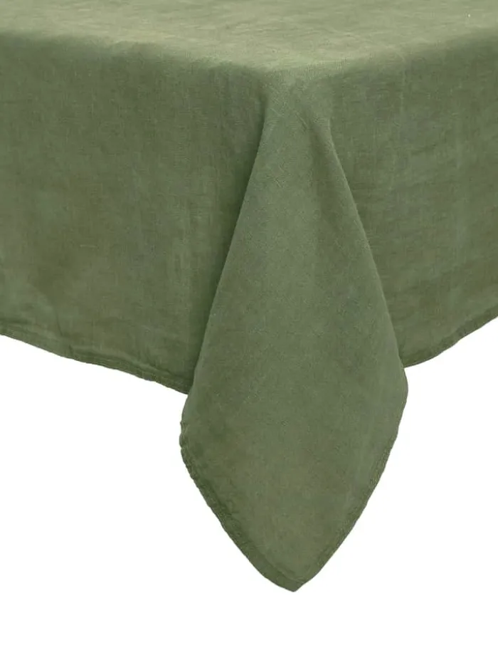 Svanefors Julie Dug B 145 x L 280 cm - Hør - Grøn