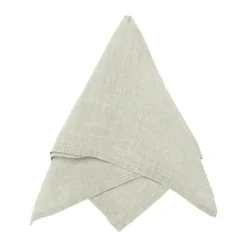 Svanefors Julie Mundserviet B 45 x L 45 cm - Hør - Beige/hvid