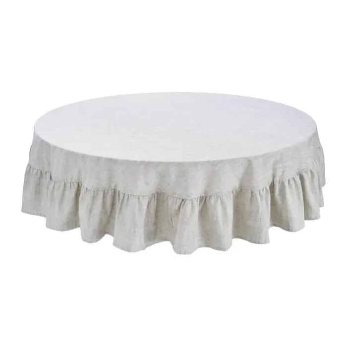 Svanefors Sabina Dug Ø 280 cm - Bomuld - Beige