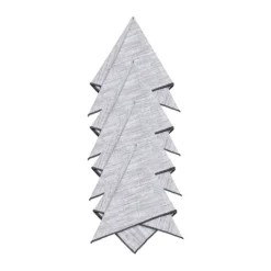 Svanefors Sabina Mundserviet - 4 stk. B 45 x L 45 cm - Bomuld - Grå/sort