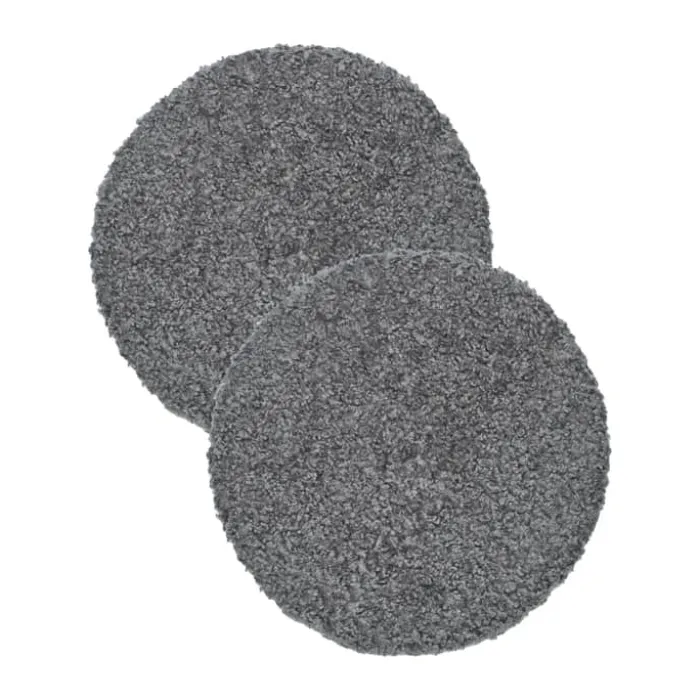 Svanefors Teddy stolehynde - 2 stk. Ø 38 cm - Polyester - Mørkegrå