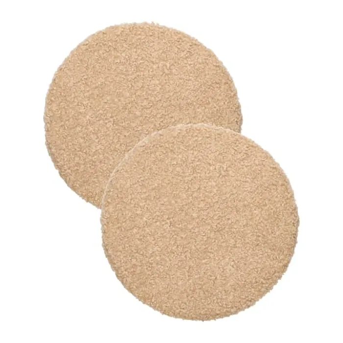 Svanefors Teddy stolehynde - 2 stk. Ø 38 cm - Polyester - Mellanbrun