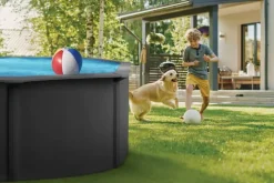 Swim & Fun Basic Poolpakke - 8 dele Ø 4,6 x H 1,2 m - Kapacitet: 17.450 liter - Antracitgrå
