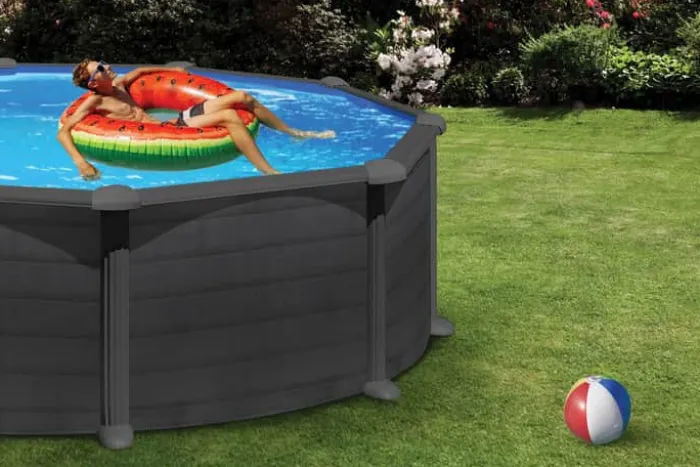 Swim & Fun Basic Poolpakke - 8 dele Ø 3,5 x H 1,32 m - Kapacitet: 11.250 liter - Sort
