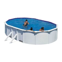 Swim & Fun Fritstående Pool H 120 x B 375 x L 730 cm - Kan rumme ca. 25.000 liter - Hvid