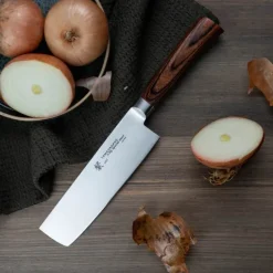 Tamahagane SAN Grøntsagskniv L 16 cm - Rustfrit stål - Brun/stål