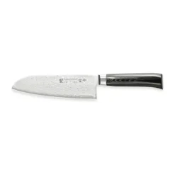 Tamahagane SAN KYOTO Santokukniv L 17,5 cm - Rustfrit stål - Sort/stål