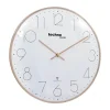 Technoline Radiostyret Vægur H 35 x B 35 x L 2,5 cm - Metal/plastik - Bronze