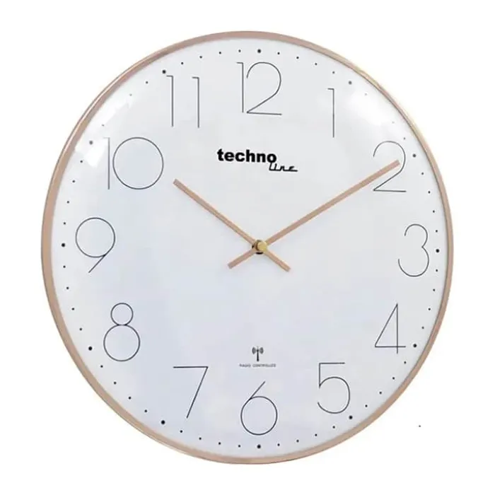 Technoline Radiostyret Vægur H 35 x B 35 x L 2,5 cm - Metal/plastik - Bronze