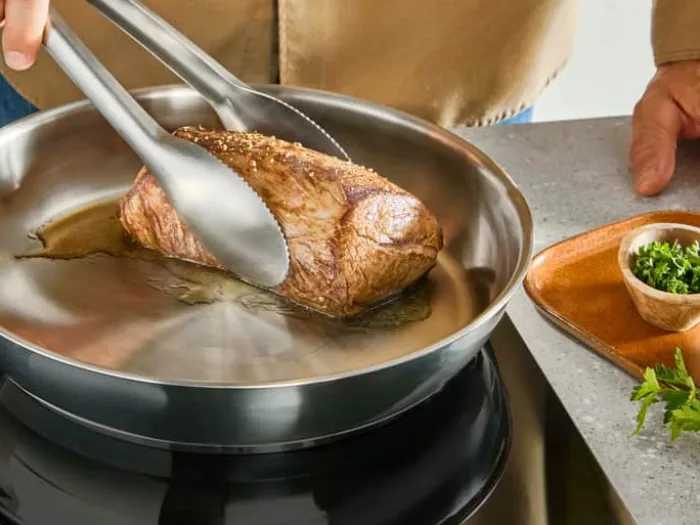 Tefal Emotion Plus Stegepande Ø 28 cm - Rustfrit stål
