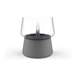 TenderFlame Amaryllis Bordlanterne Ø 14 x H 16 cm - Stål/glas - Mørk Grå