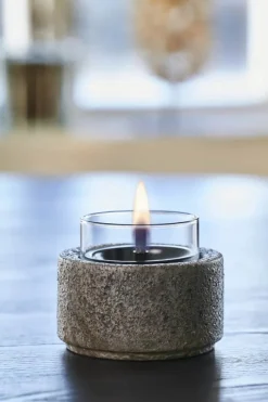 TenderFlame Slate Lanterne Ø 10,8 x H 9 cm -Keramik/glas/stål - Grå