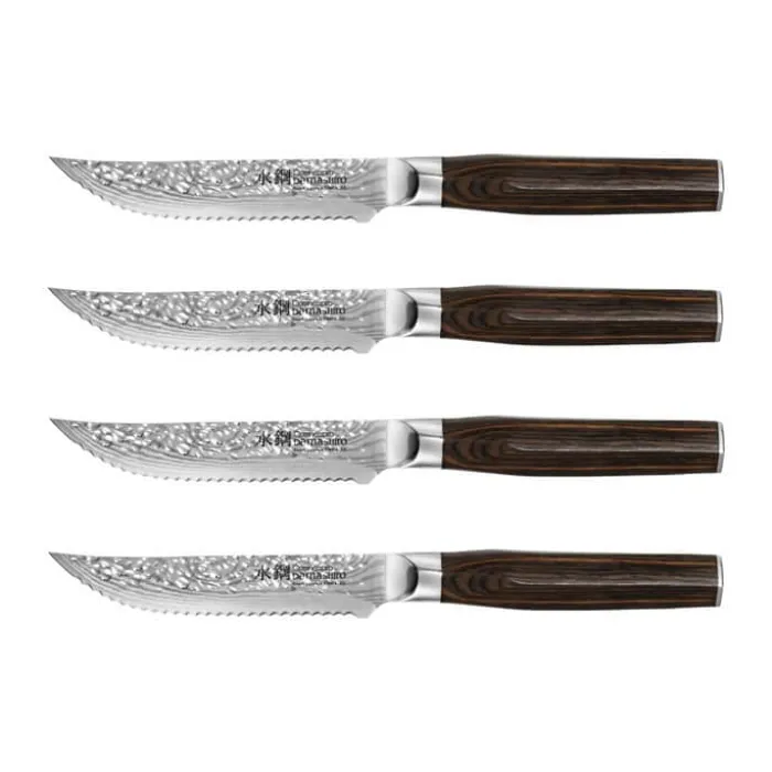THE CUSTOM CHEF™ Cuisine::pro Damashiro EMPEROR Steakknivssæt - 4 dele L 11,5 cm - Rustfrit stål - Stål