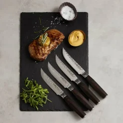 THE CUSTOM CHEF™ Cuisine::pro Damashiro EMPEROR Steakknivssæt - 4 dele L 11,5 cm - Rustfrit stål - Stål