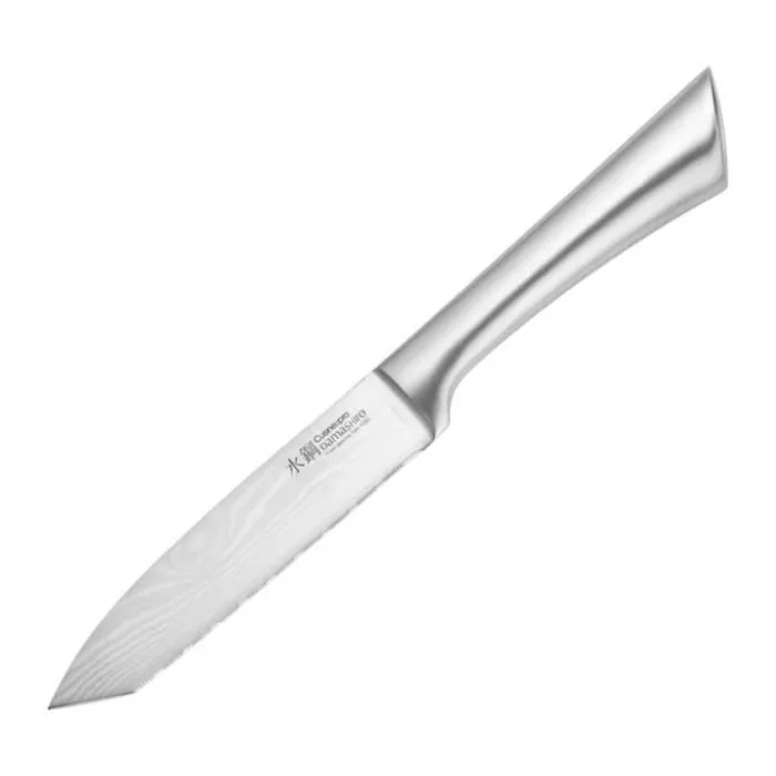 THE CUSTOM CHEF™ Cuisine::pro Damashiro® Try Me Universalkniv L 14,5 cm - Rustfrit stål - Sølvfarvet