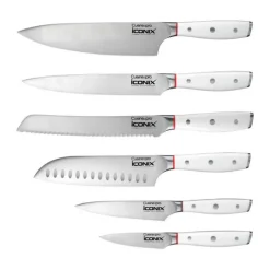 THE CUSTOM CHEF™ Cuisine::pro iconiX™ Straub Knivblok - 7 dele L 9/12,5/14/17/20 cm - Rustfrit stål