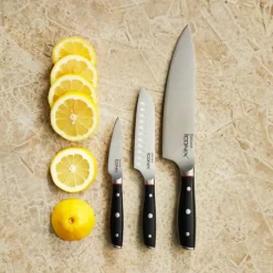 THE CUSTOM CHEF™ Cuisine::pro iconiX™ Starter Knivsæt - 3 dele L 20/12,5/9 cm - Rustfrit stål - Stål/sort