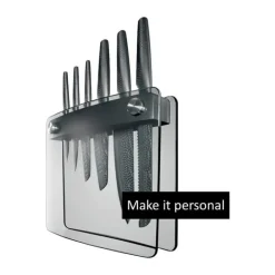 THE CUSTOM CHEF™ Cuisine::pro iD3 BLACK SAMURAI™ Sakai Knivblok - 7 dele 6 knive + knivblok - Rustfrit stål - Stål/sort