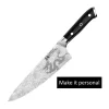 THE CUSTOM CHEF™ Cuisine::pro KIYOSHI™ Kokkekniv L 20 cm - Rustfrit stål - Stål/sort