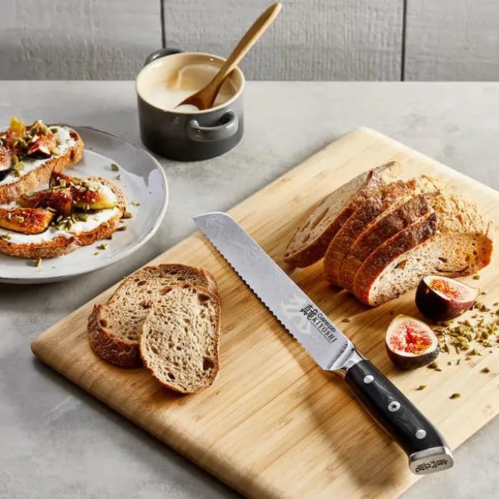 THE CUSTOM CHEF™ Cuisine::pro KIYOSHI™ Brødkniv L 20 cm - Rustfrit stål - Stål/sort