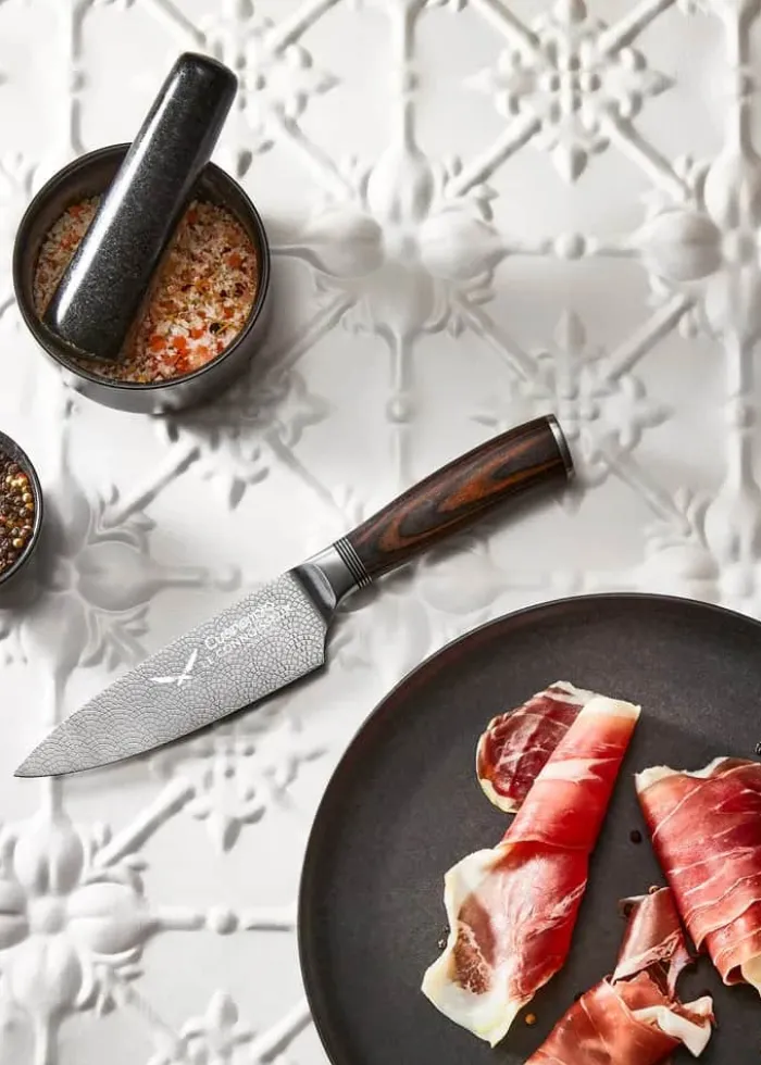 THE CUSTOM CHEF™ Cuisine::pro Le Connoisseur Kokkekniv L 15 cm - Rustfrit stål - Stål/brun