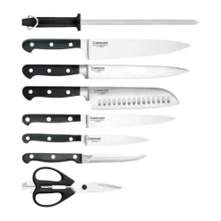 THE CUSTOM CHEF™ Cuisine::pro Sabre™ Knivblok - 14 dele 13 knive + knivblok - Rustfrit stål - Brun