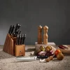 THE CUSTOM CHEF™ Cuisine::pro WOLFGANG STARKE™ Kutchin Knivblok - 11 dele 10 knive + knivblok - Rustfrit stål - Brun