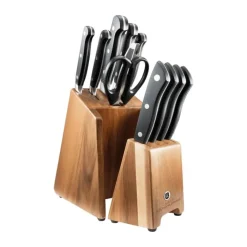THE CUSTOM CHEF™ Cuisine::pro WOLFGANG STARKE™ Kutchin Knivblok - 11 dele 10 knive + knivblok - Rustfrit stål - Brun