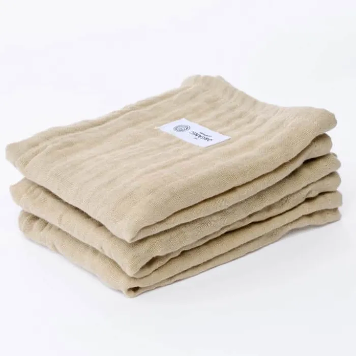 The Organic Company FINE Vaskeklud - 3 stk. B 30 x L 30 cm - Bomuld - Honey