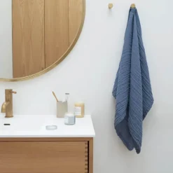 The Organic Company Håndklæde B 60 x L 100 cm - Økologisk bomuld - Gråblå