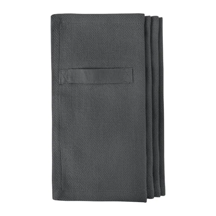 The Organic Company Stofserviet - 4 stk. B 35 x L 40 cm - Økologisk bomuld - Grå