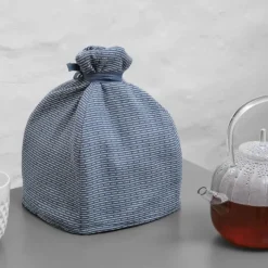The Organic Company Tehætte B 30 x L 36 cm - Økologisk bomuld - Blå