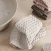 The Organic Company Vaffel Vaskeklud - 3 stk. B 25 x L 40 cm - Økologisk bomuld - Beige